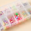 Caja de Almacenamiento para Cuentas con Divisores, Caja Transparente para Pintura Diamante DIY y Cuentas Pequeñas con Tapa, Caja de Accesorios para Manualidades de Joyería, Gran Capacidad