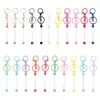Chaveiro de Miçangas DIY Transfronteiriço Chaveiro de Metal Colorido Pingente para Conjunto de Fone de Ouvido de Celular Chaveiro de Miçangas Fofo