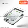 Bandeja de té de acero inoxidable con drenaje, Mesa de té pequeña para el hogar que drena agua, Juego de té Kung Fu, Bandeja de preparación en seco, Juego de doble capa