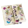 Paquete de Materiales Poesía de Azúcar: Serie Flor Talk Diario Vintage Pegatinas Florales DIY, 100 Piezas, 6 Diseños