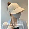 Sombrero de Sol Abierto de Ala Ancha para Ciclismo en Verano con Protección UV, Sombrero Transpirable con Protección Solar para Mujer, Se Puede Usar con Cola de Caballo, Visera de Malla