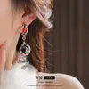 Brincos Vintage de Segunda Mão em Prata com Gotejamento de Óleo e Diamantes em Formato de Cobra Brincos de Personalidade Retrô Brincos da Moda Tendência Venda por Atacado