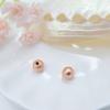 Accesorios de joyería DIY, cuentas de cobre chapadas en oro de 14 quilates, cuentas de transferencia de cobre, cuentas de oro pequeñas esmeriladas, cuentas sueltas