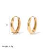 Pendientes de Aro Metálicos Retro Estilo Francés Sencillos, Diseño de Nicho, Pendientes de Acero de Titanio de Alta Gama para Mujer