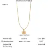 Moda Minimalista de Personalidade de Nicho Estilo Ins Artístico Aço Inoxidável Banhado a Ouro 18K Pingente Envelope Cravejado de Diamantes Corrente para Clavícula para Mulheres