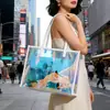Bolsa de Compras Colorida com Acabamento de Luxo, Bolsa Jelly Dazzling de TPU, Bolsa de Presente Transparente de Plástico, Bolsa de Mão Laser de PVC, Personalizável