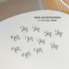 [Edição Limitada do Ano do Cavalo] Ano Novo Cavalo de Madeira Fofo Arte de Unha Mini Moeda de Ouro Cavalo Pequeno Acessórios de Liga para Unhas Atacado