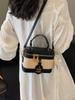 Bolsa Texket de Nicho de Cor Contrastante Bolsa Pequena Feminina 2025 Nova Moda Moderna All-match Casual Bolsa de Ombro Crossbody