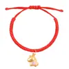 Pulseira de Corda Vermelha do Novo Ano Zodiacal de Tao para Homens e Mulheres Pulseira Vermelha Pulseira Tecida à Mão DIY Pulseira do Ano do Cavalo 2026