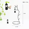 Luz Noturna de Vela Galho Cabide Artesanato de Metal Enfeites Decorativos Garrafa de Hidroponia Interna Chave Cabide Decorativo