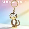 Llavero Colgante Muñeco Animal Dibujo Animado Ojos Grandes Jirafa Rey León Llavero para Bolso Pequeño Regalo Temático Mayoreo