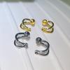 Configuraciones de Pendientes de Perla de Circonita Chapadas en Oro de 18 Quilates Madreperla Natural Accesorios para Pendientes DIY para Mujeres Materiales Hechos a Mano DIY