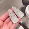 Pinza para el cabello de acetato con pedrería de cristal en degradado rosa y blanco, pinza para flequillo lateral de estilo suave, accesorio elegante para el cabello