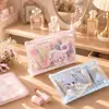 Estuche transparente para lápices, de gran capacidad, bolsa de papelería con cremallera de PVC, bolsa de almacenamiento moderna e impermeable, adecuada para estudiantes de secundaria, también se puede usar como bolsa de maquillaje