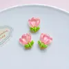 Accesorios de resina de flor de girasol y tulipán, pinzas para el cabello, ligas para el cabello, decoraciones DIY, accesorios para zapatos, dijes para zapatos