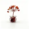 Mini Árvore de Cristal com Base Transparente de Renda e Fio de Cobre Árvore da Fortuna, Fabricante de Ornamento Decorativo de Mesa Estilo Ins
