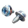 Tornillo Triangular con Rosca Triangular, Cabeza Hexagonal Externa Ranurada en Cruz, Brida, Tornillo de Bloqueo Automático para Gabinete, Tipo M4M5M6M8, Autoperforante