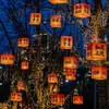 Faroles del Festival de Primavera Impermeables para Exteriores Faroles Colgantes de Árbol Estilo Antiguo Faroles Cuadrados Colgantes de Árbol Año del Caballo Decoraciones Cuadradas para Colgar en Árboles en la Calle