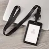 Porta-crachá de plástico retrátil, porta-crachá de trabalho, porta-cartão de refeição para controle de acesso com cordão, porta-cartão de refeição estudantil personalizado