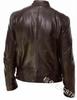 Amazon Comercio Exterior abrigo de cuero para hombre nuevo wish nueva chaqueta de PU cuello alto ajustado cremallera chaqueta de cuero G36883