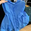 Camisa Nueva de Manga Larga con Capucha y Cordón para Mujer Primavera/Verano 2026, Corte Holgado, Adelgazante, Top Petite, Ropa Moderna Delgada con Protección Solar