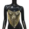 Corrente de peito ZIZ estilo cruz europeia e americana moderna multicamadas de strass, corrente de corpo sexy para praia, ornamento de peito totalmente em strass