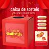 Caixa de Prêmios, Caixa de Loteria de Papel, Caixa de Abertura, Caixa Vermelha Grande para Reunião Anual, Caixa de Bilhetes de Prêmio, Sorteio de Evento de Celebração, Suprimentos Festivos