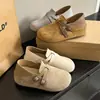 Zapatos de mujer sin cordones con doble hebilla para primavera/otoño, nuevo estilo Birkenstock, casual y a la moda, corte profundo, 2026, con aumento de altura interno, doble uso
