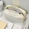 Estojo Fofo Popular de Cor Sólida Caixa de Lápis Gordinha Simples Ins Caixa de Papelaria para Estudantes de Alto Valor Grande Capacidade