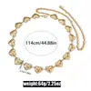 Nueva cadena de cintura retro con forma de corazón de moda transfronteriza para mujer, accesorio de cadena de cinturón de aleación con forma de corazón grabado, estilo vacacional de verano