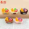 Cestas de Bambú de Nuevo Estilo para Pan y Fruta, Accesorios de Resina de Pegamento de Crema Hechos a Mano para Bricolaje, Colgantes, Adornos Pequeños