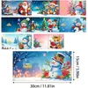 Tarjetas de Felicitación Navideñas Populares Transfronterizas Multiserie Hechas a Mano con Diamantes Juego de 9 Piezas con Sobres Pegatina de Diamante Dibujos Animados Juego de 6 Piezas