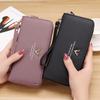 Cartera de mujer transfronteriza con cremallera larga, bolso de mano para mujer, cartera de gran capacidad, bolso multitarjeta con estampado de lichi, venta al por mayor
