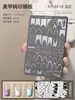 Novas placas de estampagem para nail art em estilo misto inglês, ferramentas de nail art para transferência de letras góticas cursivas manuscritas vintage atacado