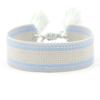 Pulsera de Cinta Tejida Estilo Étnico con Texto Bordado y Borlas, Pulsera Trenzada DIY, Diseño Simple, 104 Colores Disponibles, Pulsera Estilo Europeo y Americano