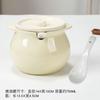 Tarro de Manteca Cerámico Doméstico Grande Tarro de Sal Tarro Cocina Aceite Rojo Salpicadura de Aceite Pimienta con Tapa Tarro de Condimento Caliente Caliente