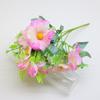 Venta al por mayor transfronteriza simulación flor de trompeta de gloria de la mañana racimos de flores falsas flor de seda ingeniería flor de simulación de tacto suave flor decorativa de porche