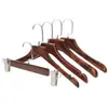 Perchas de Madera Especializadas para Tiendas de Ropa, Estilo Vintage para Ropa de Mujer, Perchas de Hombro Ancho de Gama Alta para Adultos, Pinzas para Pantalones, Al Por Mayor
