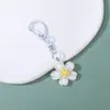 Llavero de Flor de Cerezo Colorido Accesorios DIY Llavero Lindo de Flor de Cerezo de Gelatina Llavero con Cuentas Colgantes para Bolsita de Regalo Pequeña