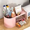 Porta-canetas ornamento transparente criativo de gaveta grande capacidade organizador de papelaria de mesa caixa de armazenamento para crianças e estudantes