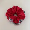 Tela Nueva Coreana Mariposa Roja Cuadros de Colores Goma para el Pelo Dulce Moda Accesorio para el Cabello Texturizado Adorno Versátil para el Cabello