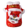 Roupa de Gato Ano Novo Bolsa de Ombro Cabeça de Tigre Estampada a Ouro Casaco Festivo de Algodão para Gatinhos Gatos Devon Rex Roupa Tang de Animal de Estimação