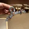 Pinza para el pelo de flor de cristal estilo coreano, disco para la parte trasera de la cabeza, clip para el pelo, sentido avanzado, lujo ligero, pinza de tiburón, clip grande de moda
