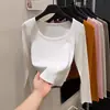 Atacado Transfronteiriço Outono e Inverno Gola Redonda Grande Veludo Quente Roupa Íntima Slim Elegante Manga Longa Camiseta Camisa Base Feminina