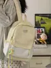 Mochila com padrão de onda do mar suave e vibe atmosférica, estilo ins coreano, doce e jovial, adequada para compras e passeios