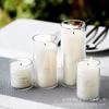 Simples Copo de Vela de Borosilicato Transparente Estilo Europeu Enfeites de Castiçal Vela de Aromaterapia Jarra de Vidro Suporte de Vela de Restaurante de Casamento