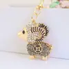 Lindo llavero de aleación con pedrería de cabra, animal oveja, colgante de metal, llavero para bolso, pequeño regalo 828
