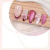 Nueñas Postizas Francesas de Longitud Media Almendra Gel con Relieve Arte en Uñas Fabricante de Uñas Postizas Venta al por Mayor Puntas de Uñas con Forma de Almendra