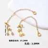 Chapado en cobre con oro de 18 quilates, con un colgante de borla de calabaza de circonio, diseños de mariposa, luna y estrella, adecuado para pulseras de cristal DIY, joyería de media cadena y componentes de accesorios