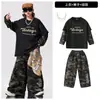 Roupas da Moda Street Dance Infantil Roupa de Performance Hip-Hop para Meninos Roupa de Performance Cool Estilosa para Crianças Bateria Conjunto de Roupa para Performance de Ano Novo
